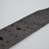 35mm grijze kinder riem met gebrande gaatjes