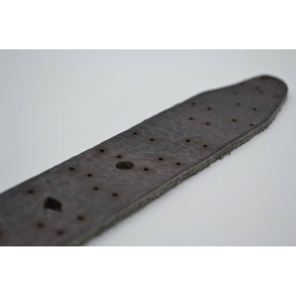 35mm grijze kinder riem met gebrande gaatjes