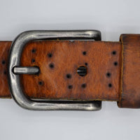 Stoere cognac echt lederen riem