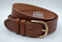 Nette cognac riem met gouden gesp