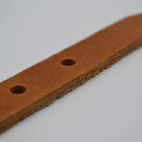 cognac 20mm brede riem met speelse lus