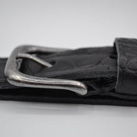 3cm zwarte italiaans volnerf lederen casual riem