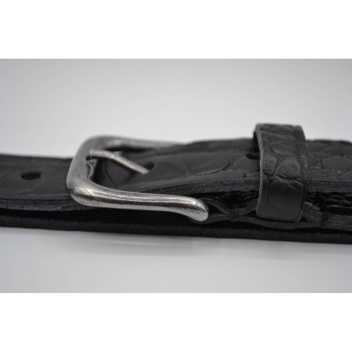 3cm zwarte italiaans volnerf lederen casual riem