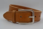 4cm cognac gestikt italiaans volnerf lederen riem