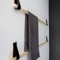 Zwart Nederlands split lederen handgrepen maat L 