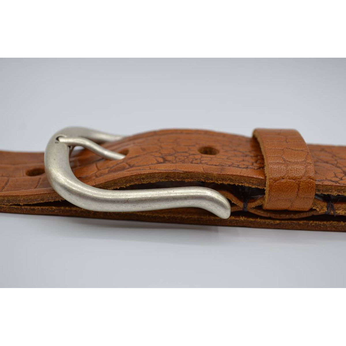 4cm croco cognac italiaans volnerf lederen casual riem