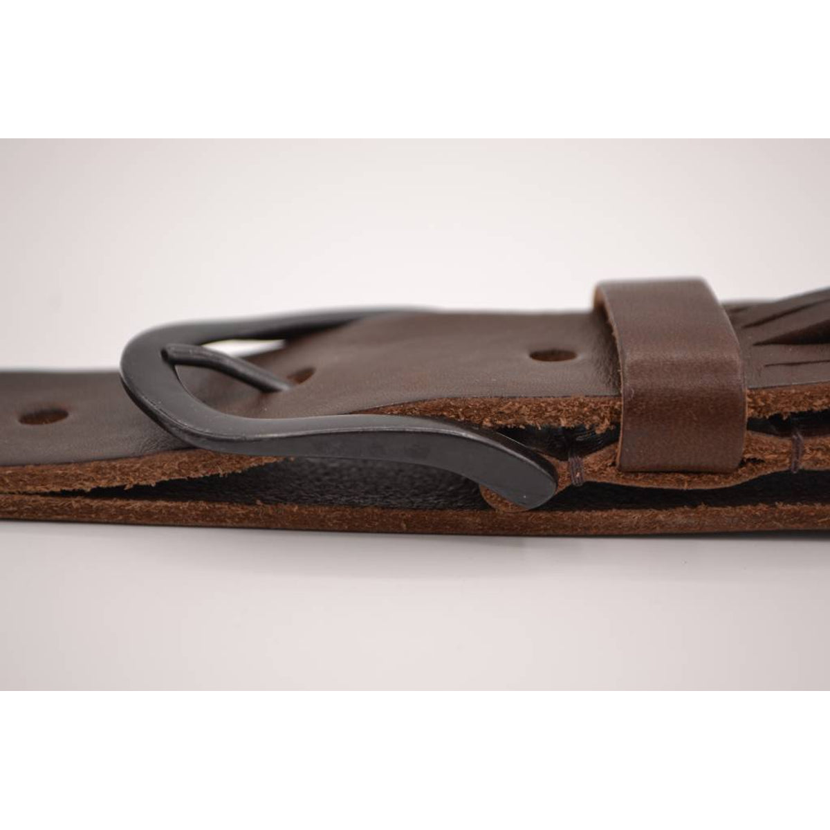 Bruine Jeans riem met slingerpunt