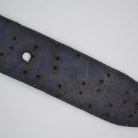 Stoere blauwe echt lederen riem