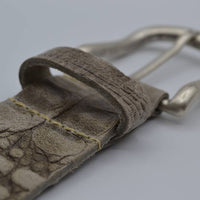 4cm croco taupe italiaans volnerf lederen casual riem