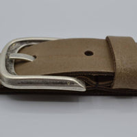 split lederen taupe kinder riem