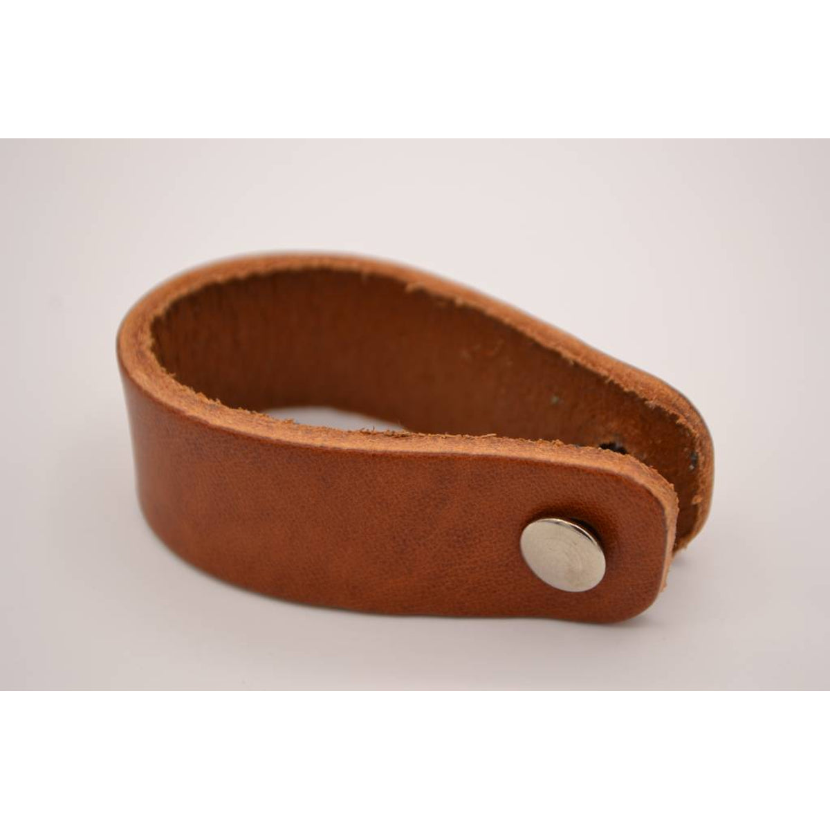 Cognac echt lederen sleutelhanger