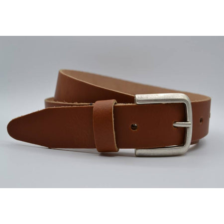 split lederen cognac kinder riem