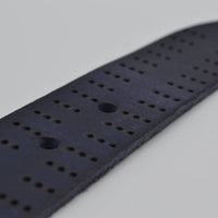 4cm triple dot gelaserde blauwe volnerf lederen riem