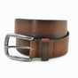 4cm brede cognac riem. Italiaans nerf leer