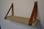Leren Plankdragers Cognac inclusief plank