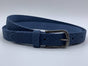 2cm brede damesriem met blauwe slangenprint