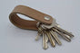 taupe echt lederen sleutelhanger