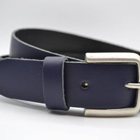 split lederen marine blauwe dames/heren riem