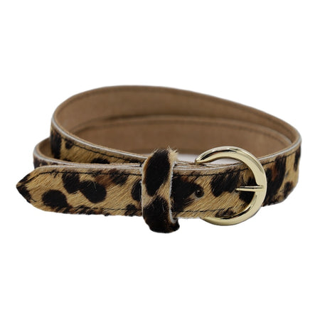 Panter print riem met gouden gesp. 