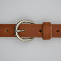 cognac echt lederen dames riem