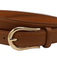 Cognac PU vegan leather riem. 
