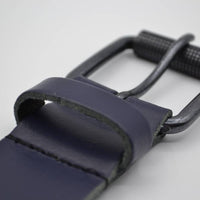 split lederen 40mm donker blauw casual riem