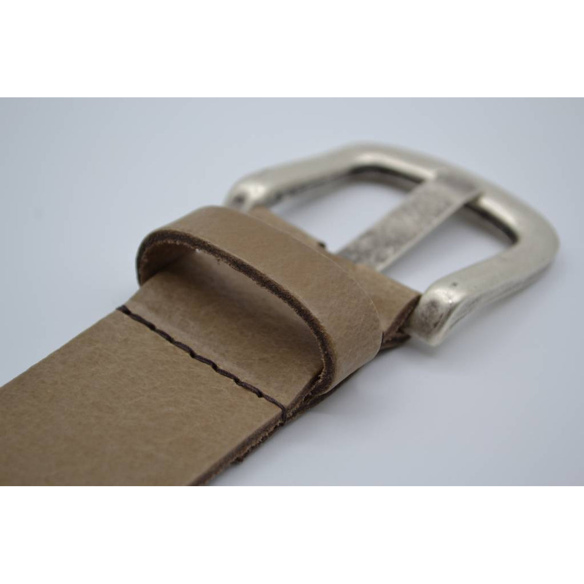 split lederen 40mm taupe casual perforatie riem