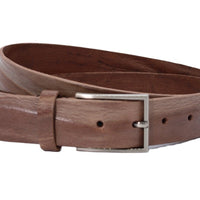 Bruine kreuk leer riem. 