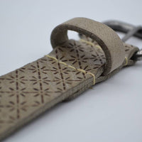 3cm taupe kinder riem met sneeuvlok print