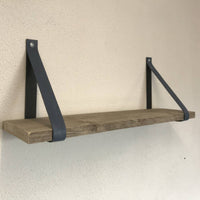 Leren Plankdragers blauw