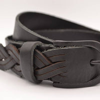 Zwarte Jeans riem met slingerpunt