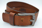Stoere cognac riem met gave details