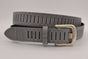 split lederen 30mm grijze casual perforatie riem