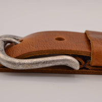 Cognac extra lange herenriem 