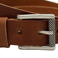 cognac italiaans volnerf lederen casual riem