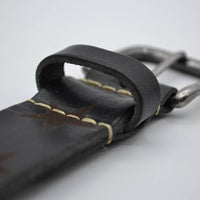 3cm zwarte kinder riem met sterprint 
