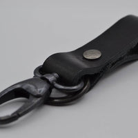 Zwarte sleutelhanger met naam of logo