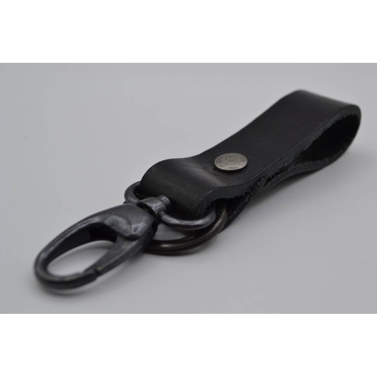 Zwarte sleutelhanger met naam of logo