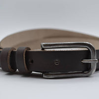 bruine 20mm brede riem met dubbele lus 