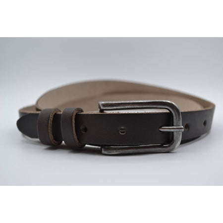 bruine 20mm brede riem met dubbele lus 