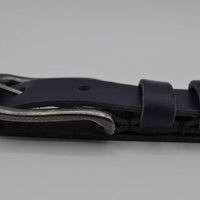donker blauwe 20mm brede riem met dubbele lus 