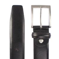 zwart gladde heren riem