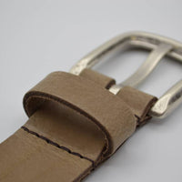 split lederen taupe kinder riem