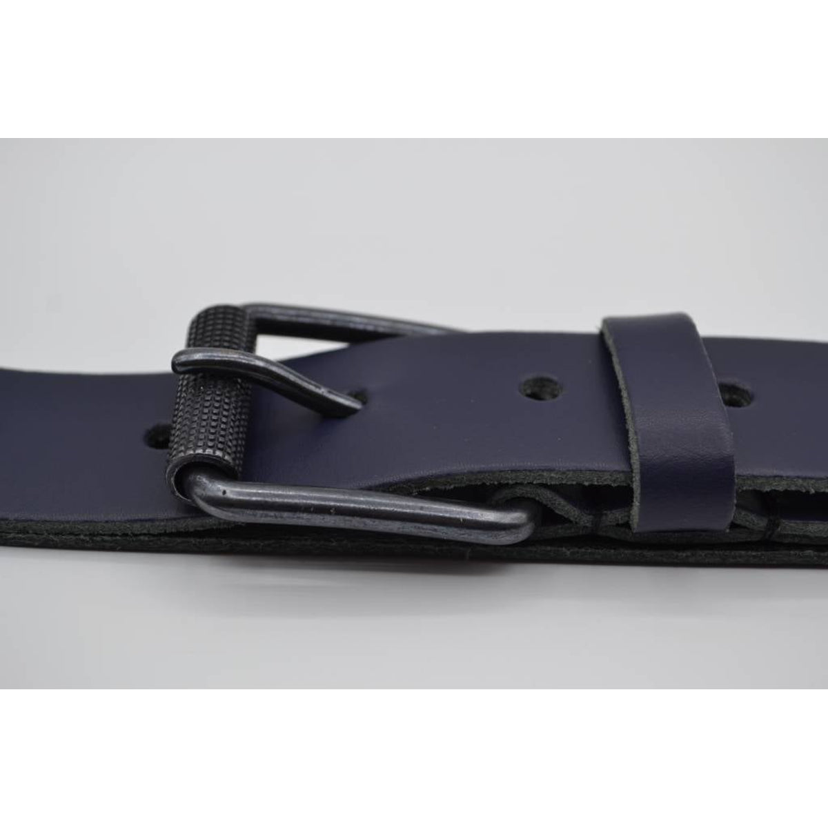 split lederen 40mm donker blauw casual riem
