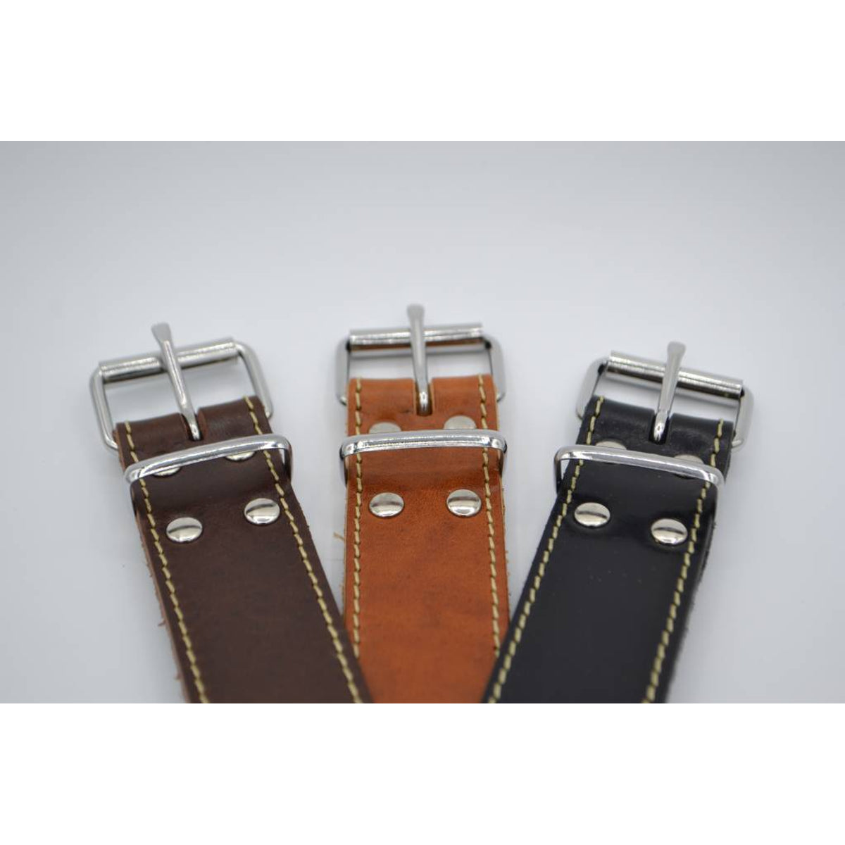 Hondenhalsband 60cm bruin echt Italiaans leer 