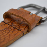 3cm cognac italiaans volnerf lederen casual riem