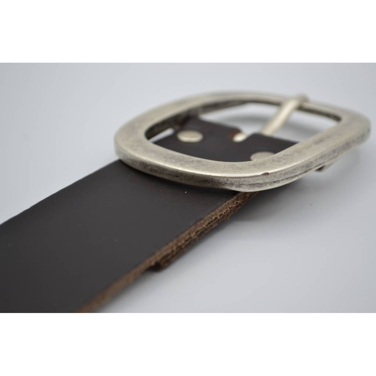 4cm donker bruine split lederen riem.