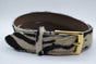 3cm brede zebraprintriem met gouden gesp