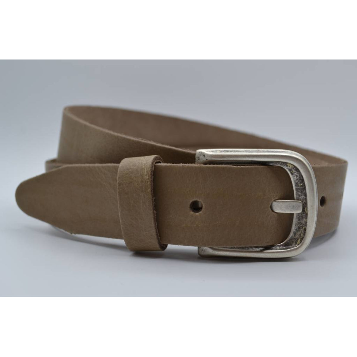 split lederen taupe kinder riem