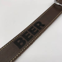 Hondenhalsband 30cm bruin echt Italiaans leer